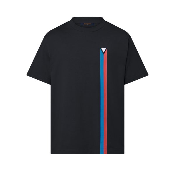 LV – Short-Sleeved Embroidered Cotton T-Shirt