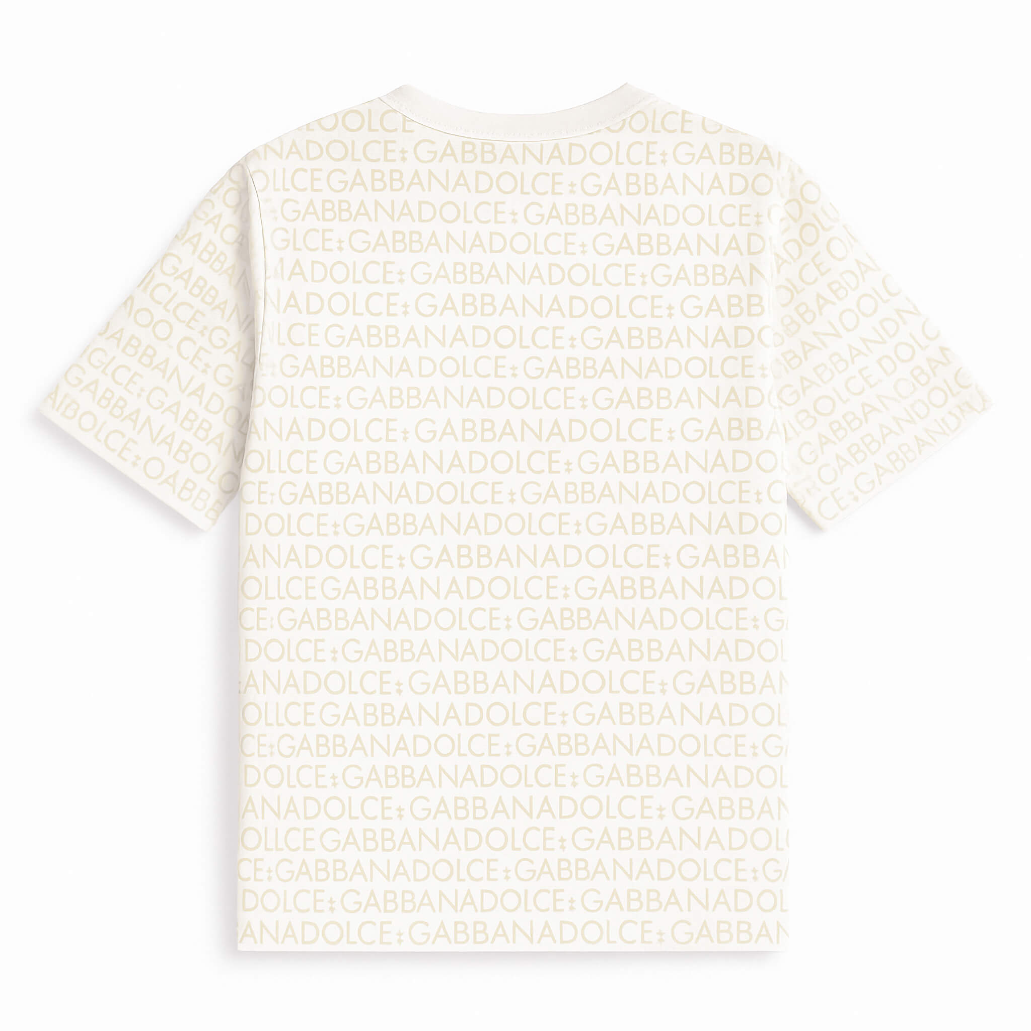 Second image of Dolce & Gabbana – White Embossed T-Shirts