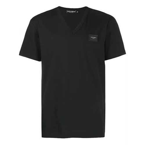 Dolce & Gabbana - V-neck Cotton T-shirt